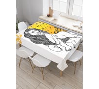 Прямоугольная скатерть JoyArty Звездный лев из сатена tc_18694_120x145