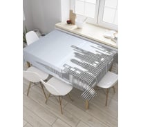 Прямоугольная скатерть JoyArty Мозаичный город из сатена tc_27871_120x145