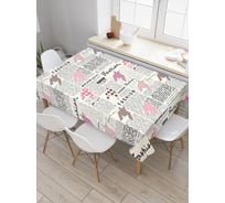 Прямоугольная скатерть JoyArty Газета о моде из сатена tc_21049_120x145