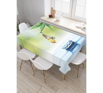 Прямоугольная скатерть JoyArty Душ для бабочки из сатена tc_2652_120x145