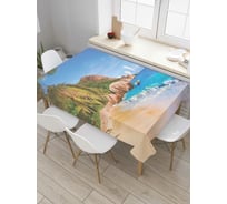Прямоугольная скатерть JoyArty Волнительный пляж из сатена tc_8186_120x145