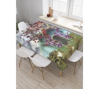 Прямоугольная скатерть JoyArty Домик Хоббита из сатена tc_3383_120x145