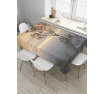 Прямоугольная скатерть JoyArty Жизнь на краю света из сатена tc_8104_120x145