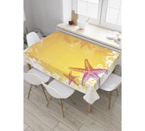 Прямоугольная скатерть JoyArty Солнечные морские звезды из сатена tc_35900_120x145
