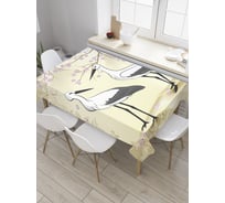 Прямоугольная скатерть JoyArty Семья аистов из сатена tc_27799_120x145