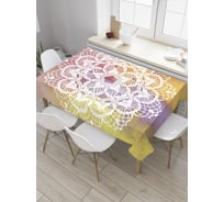 Прямоугольная скатерть JoyArty Радужное кружево из сатена tc_8788_120x145