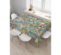 Прямоугольная скатерть JoyArty Радужный стикербомбинг из сатена tc_41641_120x145