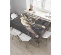 Прямоугольная скатерть JoyArty Зомби на полу из сатена tc_36415_120x145