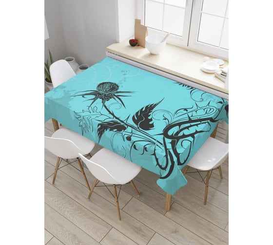 Прямоугольная скатерть JoyArty Грустный чертополох из сатена tc_4395_120x145 1