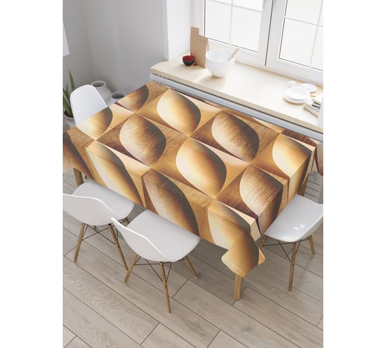 Прямоугольная скатерть JoyArty Иллюзия формы из сатена tc_20383_120x145 1