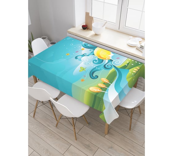 Прямоугольная скатерть JoyArty Дорога к солнцу из сатена tc_32303_120x145 1