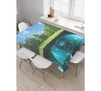 Прямоугольная скатерть JoyArty Скрытые тайны из сатена tc_19600_120x145