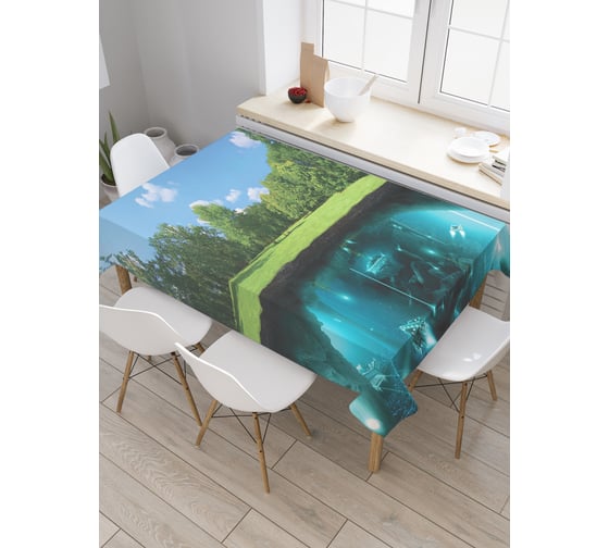 Прямоугольная скатерть JoyArty Скрытые тайны из сатена tc_19600_120x145 1