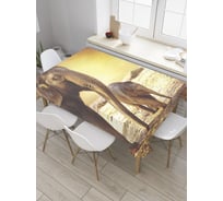 Прямоугольная скатерть JoyArty Детеныш слона из сатена tc_8890_120x145