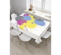 Прямоугольная скатерть JoyArty Радужные кляксы из сатена tc_27822_120x145