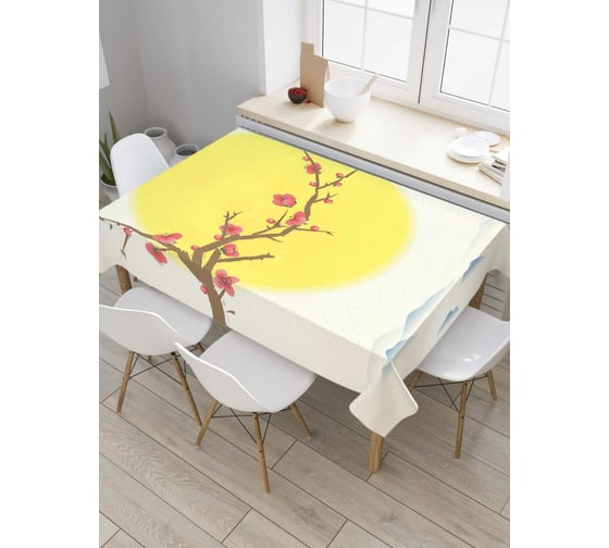 Прямоугольная скатерть JoyArty Жизненное солнце из сатена tc_6664_120x145 1