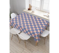 Прямоугольная скатерть JoyArty Геометрические замки из сатена tc_30704_120x145
