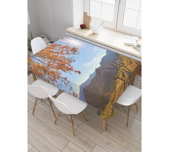 Прямоугольная скатерть JoyArty Изгородь на склоне из сатена tc_37668_120x145 1