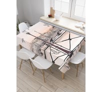 Прямоугольная скатерть JoyArty Городские голуби из сатена tc_4040_120x145