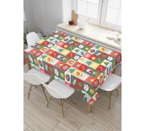 Прямоугольная скатерть JoyArty Рождественские элементы из сатена tc_37114_120x145