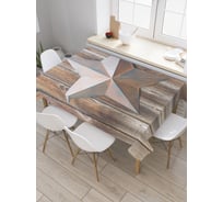 Прямоугольная скатерть JoyArty Звезда Техаса из сатена tc_37700_120x145