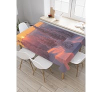 Прямоугольная скатерть JoyArty Елочки готовятся ко сну из сатена tc_21506_120x145