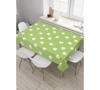 Прямоугольная скатерть JoyArty Силуэты трилистников из сатена tc_35552_120x145