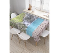 Прямоугольная скатерть JoyArty Душевное спокойствие из сатена tc_2630_120x145
