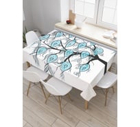 Прямоугольная скатерть JoyArty Рыбное дерево из сатена tc_20575_120x145