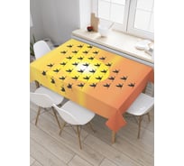 Прямоугольная скатерть JoyArty Полет сердца из сатена tc_3405_120x145