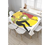 Прямоугольная скатерть JoyArty Диско танец из сатена tc_63616_120x145