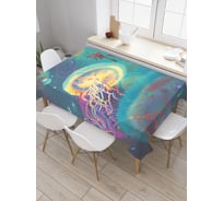 Прямоугольная скатерть JoyArty Гигантские медузы из сатена tc_21796_120x145