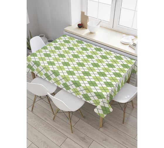 Прямоугольная скатерть JoyArty Праздничные ромбы из сатена tc_35546_120x145 1