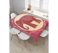 Прямоугольная скатерть JoyArty Жизнерадостный слон из сатена tc_7292_120x145