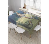 Прямоугольная скатерть JoyArty Дружба русалки из сатена tc_9097_120x145