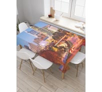 Прямоугольная скатерть JoyArty Дорога к мегаполису из сатена tc_36785_120x145