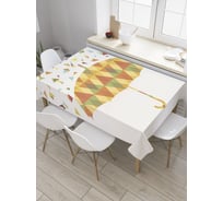 Прямоугольная скатерть JoyArty Стеклянный дождь из сатена tc_9008_120x145