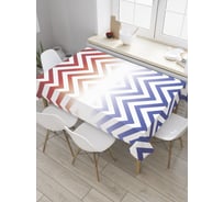Прямоугольная скатерть JoyArty Зигзаги с градиентом из сатена tc_8715_120x145