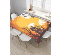 Прямоугольная скатерть JoyArty Пугающая местность из сатена tc_6014_120x145