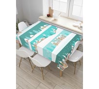 Прямоугольная скатерть JoyArty Заснеженная страна из сатена tc_6727_120x145