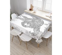 Прямоугольная скатерть JoyArty Забавный лемур из сатена tc_37845_120x145