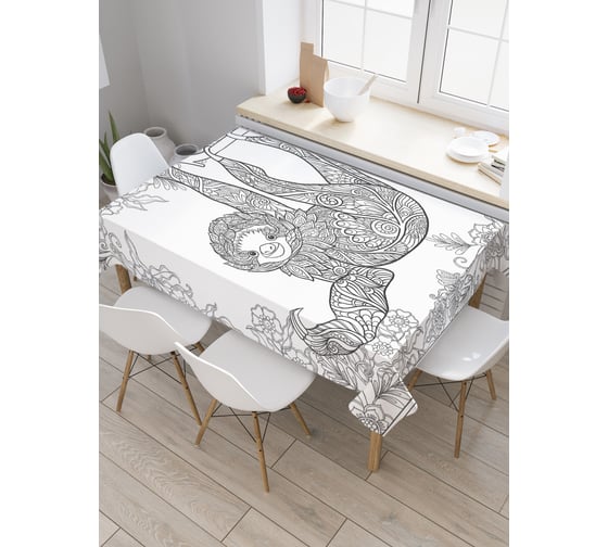 Прямоугольная скатерть JoyArty Забавный лемур из сатена tc_37845_120x145 1