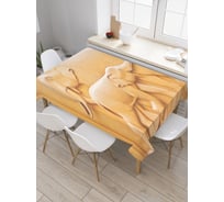 Прямоугольная скатерть JoyArty Слоновая скульптура из сатена tc_9943_120x145
