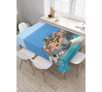 Прямоугольная скатерть JoyArty Святой Стефан в Черногории из сатена tc_28397_120x145