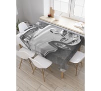 Прямоугольная скатерть JoyArty Старая фотография автомобиля из сатена tc_30186_120x145