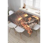 Прямоугольная скатерть JoyArty Война миров из сатена tc_6798_120x145