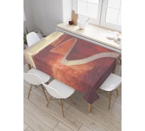 Прямоугольная скатерть JoyArty Дорожная опасность из сатена tc_23066_120x145