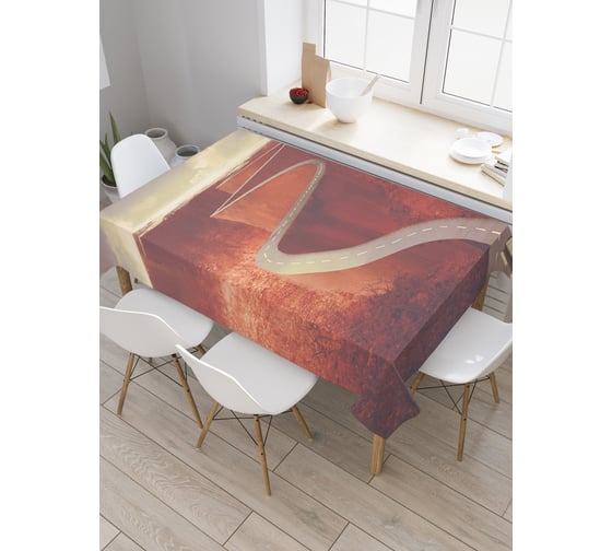 Прямоугольная скатерть JoyArty Дорожная опасность из сатена tc_23066_120x145 1