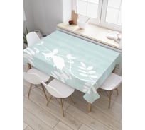 Прямоугольная скатерть JoyArty Силуэт растений из сатена tc_30866_120x145