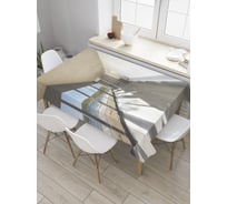 Прямоугольная скатерть JoyArty Смотровая веранда из сатена tc_34859_120x145